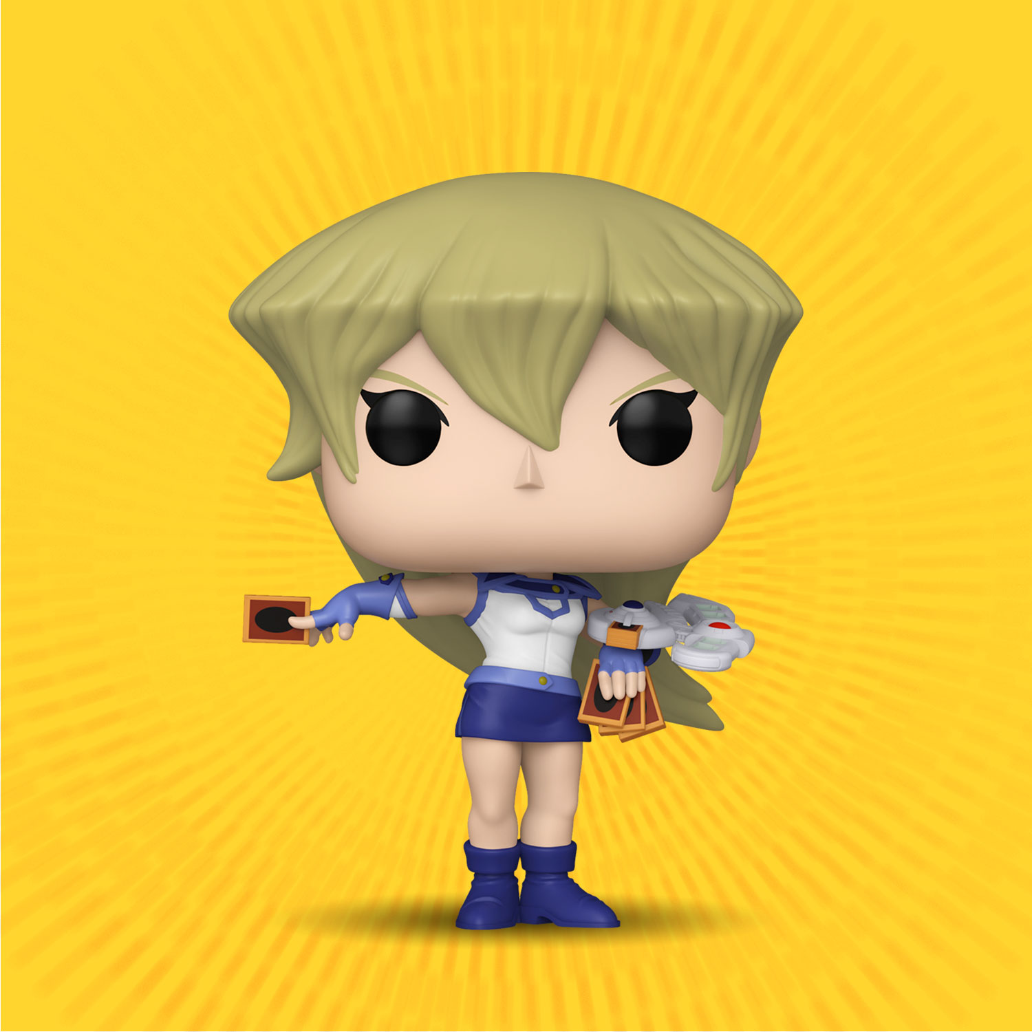 Yellow shine background featuring 83701 - Funko Yu-Gi-Oh Pop! Alexis Rhodes